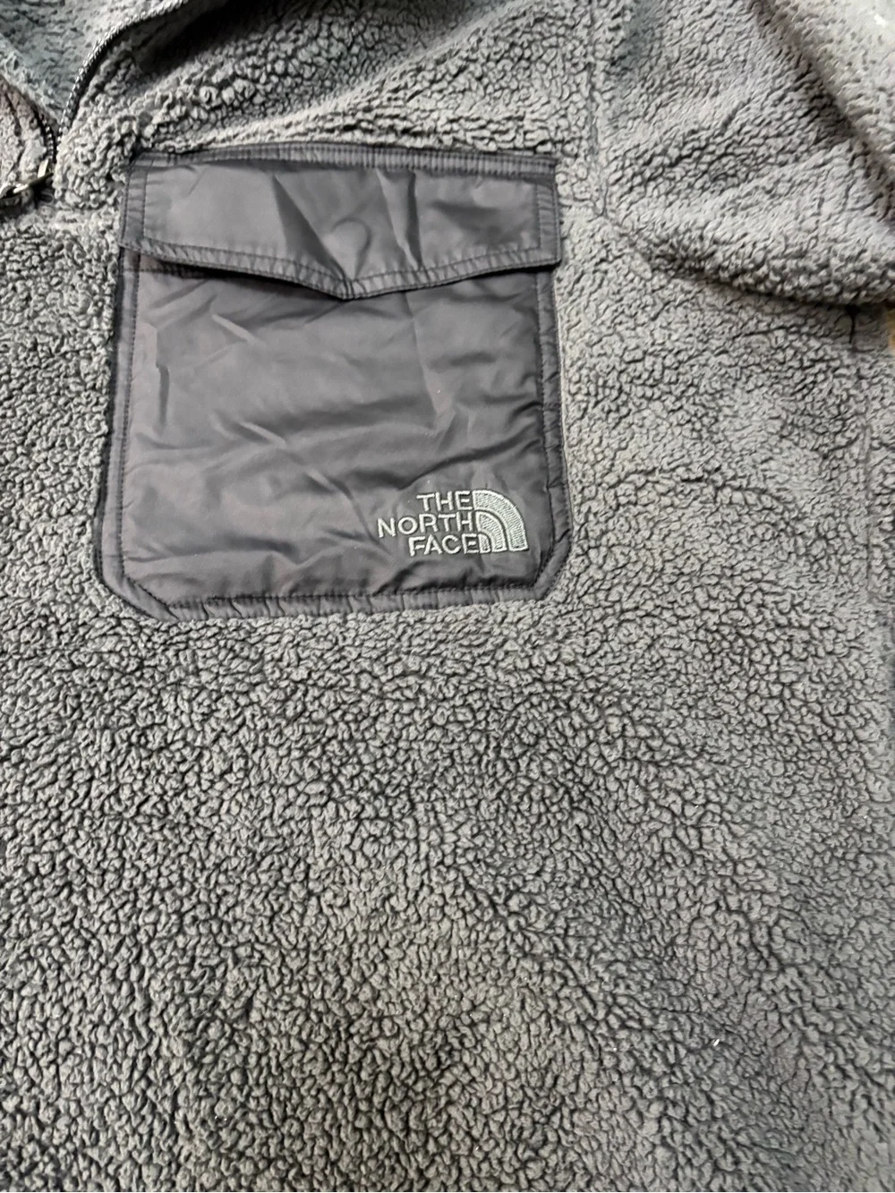 The North Face Men’s  Charcoal Sherpa Pullover Jacket